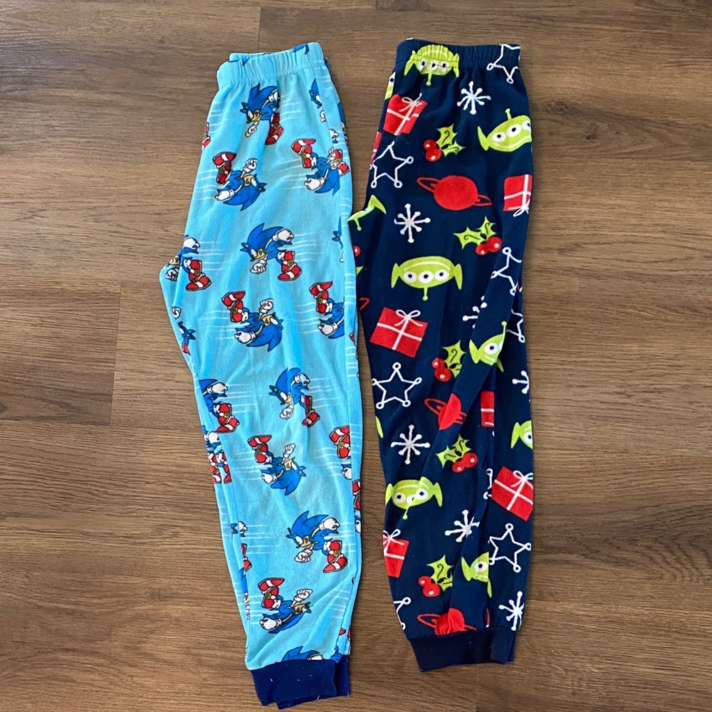 Soft Kids Pajama Bottoms Set of 2 Sonic Toy Story